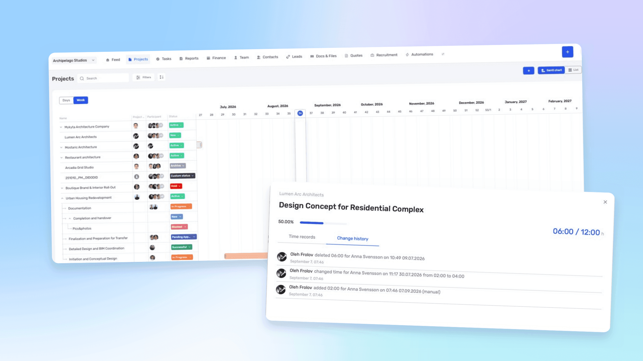 Stage dependencies, an updated Gantt chart, and subtasks on Kanban boards