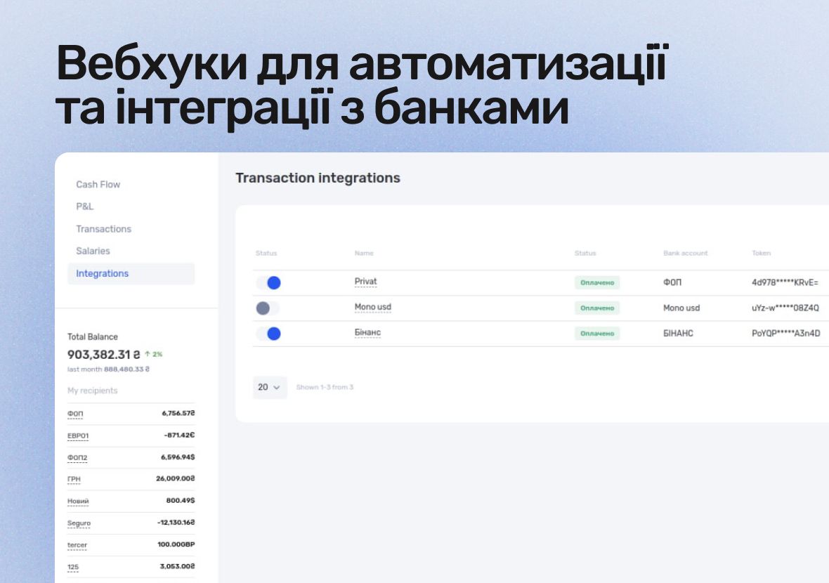 Less manual work: bank integrations, Binance, and 25+ webhooks