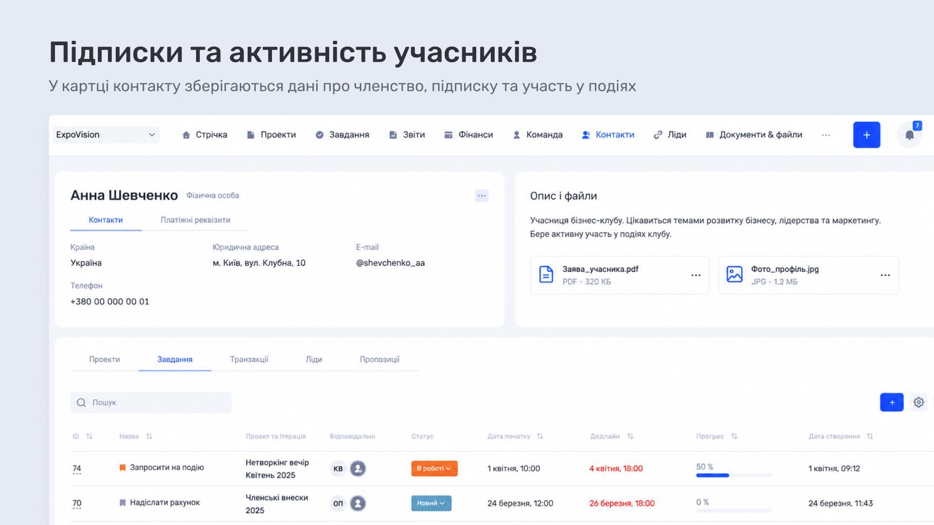 Підписки та участь у житті спільноти